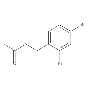 1-{[(2,4-Dibromophenyl)methyl]sulfanyl}ethan-1-one结构式