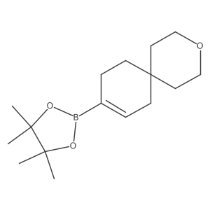 4,4,5,5-Tetramethyl-2-(3-oxaspiro[5.5]undec-9-en-9-yl)-1,3,2-dioxaborolane结构式