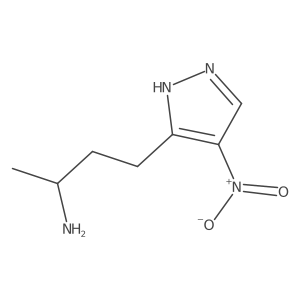 (2S)-4-(4-nitro-1H-pyrazol-3-yl)butan-2-amine结构式