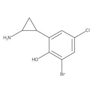 rac-2-[(1R,2S)-2-aminocyclopropyl]-6-bromo-4-chlorophenol Structure