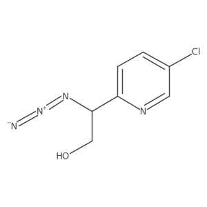 2-Azido-2-(5-chloropyridin-2-yl)ethan-1-ol结构式