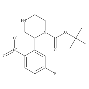 Tert-butyl 2-(5-fluoro-2-nitrophenyl)piperazine-1-carboxylate Structure