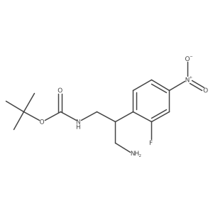 tert-butyl N-[3-amino-2-(2-fluoro-4-nitrophenyl)propyl]carbamate Structure