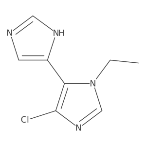 4-chloro-1-ethyl-5-(1H-imidazol-4-yl)-1H-imidazole结构式