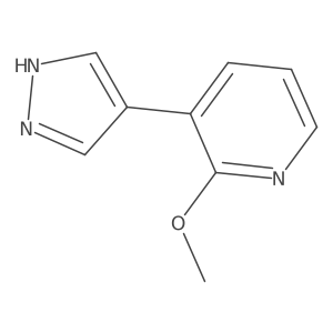 2-methoxy-3-(1H-pyrazol-4-yl)pyridine Structure