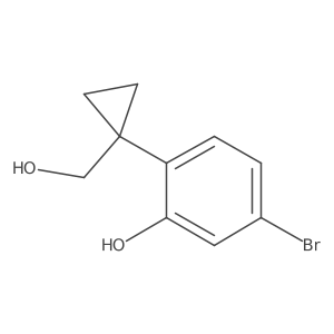 5-Bromo-2-(1-(hydroxymethyl)cyclopropyl)phenol结构式