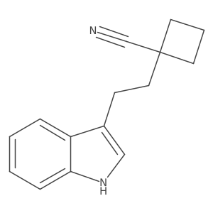 1-[2-(1H-indol-3-yl)ethyl]cyclobutane-1-carbonitrile结构式
