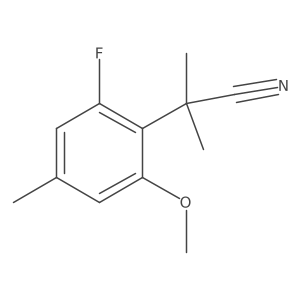 2-(2-Fluoro-6-methoxy-4-methylphenyl)-2-methylpropanenitrile结构式