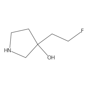 3-(2-fluoroethyl)pyrrolidin-3-ol结构式