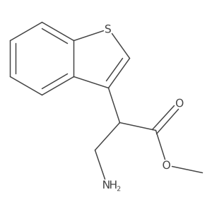 Methyl 3-amino-2-(1-benzothiophen-3-yl)propanoate结构式