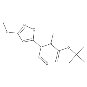 tert-butyl N-[1-(3-methoxy-1,2-oxazol-5-yl)-2-oxoethyl]-N-methylcarbamate Structure