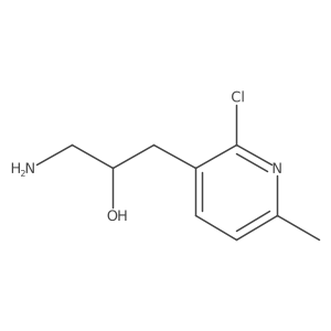 1-Amino-3-(2-chloro-6-methylpyridin-3-yl)propan-2-ol结构式
