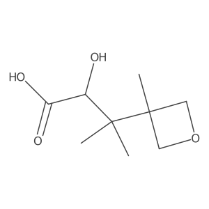2-Hydroxy-3-methyl-3-(3-methyloxetan-3-yl)butanoic acid Structure