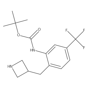 tert-butyl N-{2-[(azetidin-3-yl)methyl]-5-(trifluoromethyl)phenyl}carbamate Structure