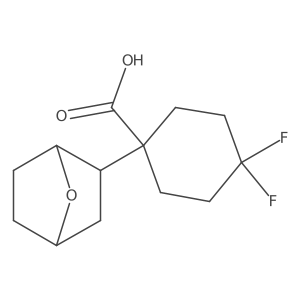 4,4-Difluoro-1-{7-oxabicyclo[2.2.1]heptan-2-yl}cyclohexane-1-carboxylic acid结构式
