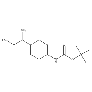 tert-butyl N-[4-(1-amino-2-hydroxy-ethyl)cyclohexyl]carbamate结构式