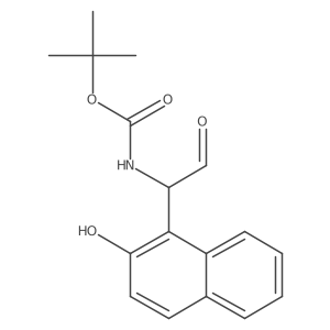 tert-butyl N-[1-(2-hydroxynaphthalen-1-yl)-2-oxoethyl]carbamate结构式