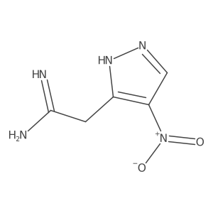 2-(4-nitro-1H-pyrazol-3-yl)ethanimidamide结构式