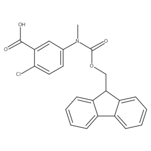 2-chloro-5-({[(9H-fluoren-9-yl)methoxy]carbonyl}(methyl)amino)benzoic acid Structure