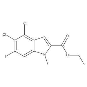 Ethyl 4,5-dichloro-6-iodo-1-methyl-1H-indole-2-carboxylate Structure