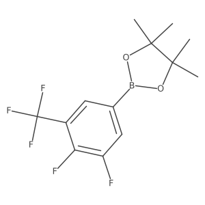 2-(3,4-Difluoro-5-(trifluoromethyl)phenyl)-4,4,5,5-tetramethyl-1,3,2-dioxaborolane结构式