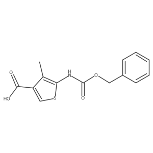 4-Methyl-5-(phenylmethoxycarbonylamino)thiophene-3-carboxylic acid结构式