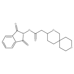 1,3-dioxo-2,3-dihydro-1H-isoindol-2-yl 2-{2,9-dioxaspiro[5.5]undecan-3-yl}acetate结构式