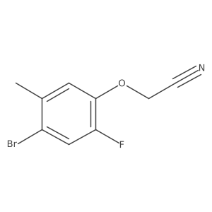 (4-Bromo-2-fluoro-5-methylphenoxy)acetonitrile Structure