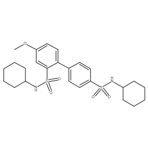 N2,N4'-dicyclohexyl-4-methoxy-[1,1'-biphenyl]-2,4'-disulfonamide Structure