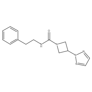 N-phenethyl-3-(2H-1,2,3-triazol-2-yl)azetidine-1-carboxamide结构式