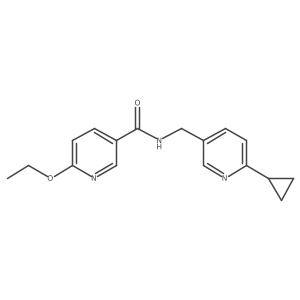N-[(6-cyclopropylpyridin-3-yl)methyl]-6-ethoxypyridine-3-carboxamide结构式
