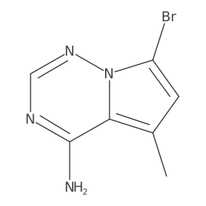 7-Bromo-5-methylpyrrolo[2,1-f][1,2,4]triazin-4-amine Structure