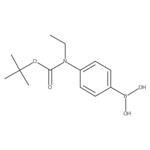 (4-N-BOC-N-Ethylamino)phenylboronic acid结构式