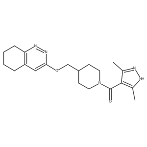 (3,5-Dimethyl-1H-pyrazol-4-yl)-[4-(5,6,7,8-tetrahydrocinnolin-3-yloxymethyl)piperidin-1-yl]methanone Structure
