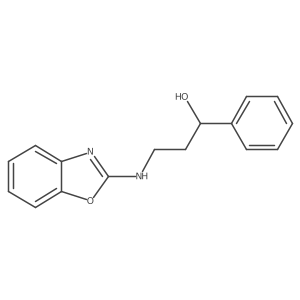 3-[(1,3-Benzoxazol-2-yl)amino]-1-phenylpropan-1-ol结构式
