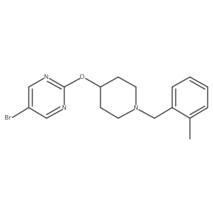 5-Bromo-2-({1-[(2-methylphenyl)methyl]piperidin-4-yl}oxy)pyrimidine Structure