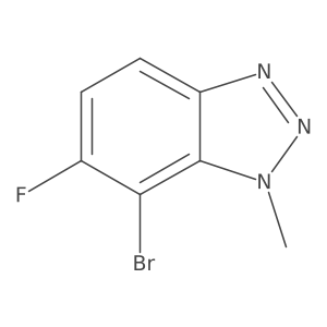 7-bromo-6-fluoro-1-methyl-1H-1,2,3-benzotriazole结构式