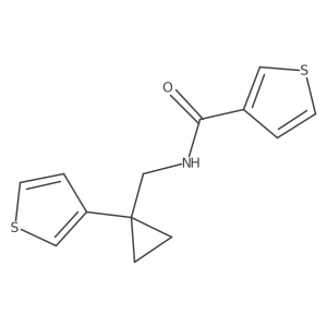 N-{[1-(thiophen-3-yl)cyclopropyl]methyl}thiophene-3-carboxamide Structure