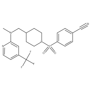 4-[4-[[Methyl-[4-(trifluoromethyl)pyridin-2-yl]amino]methyl]piperidin-1-yl]sulfonylbenzonitrile结构式