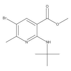 Methyl 5-bromo-2-[(1,1-dimethylethyl)amino]-6-methyl-3-pyridinecarboxylate Structure