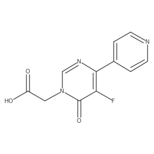 2-[5-Fluoro-6-oxo-4-(pyridin-4-yl)-1,6-dihydropyrimidin-1-yl]acetic acid结构式