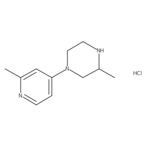 3-Methyl-1-(2-methylpyridin-4-yl)piperazine hydrochloride Structure