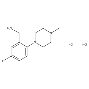 [5-Fluoro-2-(4-methylpiperazin-1-yl)phenyl]methanamine;dihydrochloride结构式