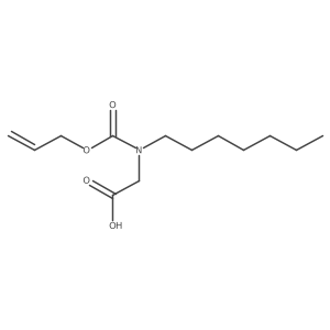 2-{Heptyl[(prop-2-en-1-yloxy)carbonyl]amino}acetic acid Structure