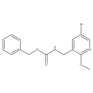 benzyl N-[(5-bromo-2-methoxypyridin-3-yl)methyl]carbamate Structure