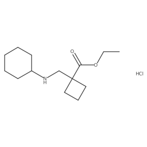 Ethyl 1-[(cyclohexylamino)methyl]cyclobutane-1-carboxylate hydrochloride Structure