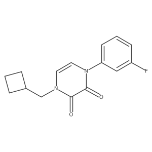 1-(Cyclobutylmethyl)-4-(3-fluorophenyl)-1,2,3,4-tetrahydropyrazine-2,3-dione结构式