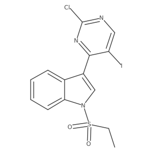 3-(2-chloro-5-iodopyrimidin-4-yl)-1-(ethylsulfonyl)-1H-indole结构式