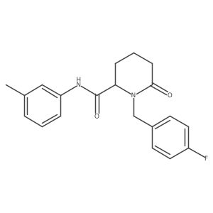 1-[(4-fluorophenyl)methyl]-N-(3-methylphenyl)-6-oxopiperidine-2-carboxamide结构式