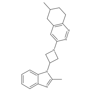 6-methyl-3-[3-(2-methyl-1H-1,3-benzodiazol-1-yl)azetidin-1-yl]-5,6,7,8-tetrahydrocinnoline Structure